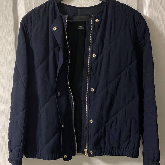 Club Monaco Navy Quilted Bomber Jacket XS Sold Out - Picture 4 of 5